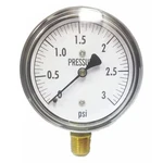 Kodiak Controls KC25-3# Low Pressure Gauge, Bottom, Psi. Fixed Price $38.15.