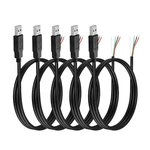5 Pcs Usb Male 4 Pin Bare Wire 2.0 Plug Extension Cable Connector Pigtail. Fixed Price $25.30.