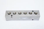 Pneumadyne Inc 6-STATION 3/8 Npt (f) Input Stainless Steel Manifold M20-250-6-SS. Fixed Price $119.99.