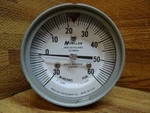 1/2" Moeller 30-0-60 Psi Compound Pressure Gauge SCT3M2N 6685-00-761-6463 1/4". Fixed Price $40.00.