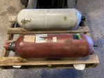 (2) Vickers And Olaer Gallon Hydraulic Accumulators 106744-01125, A230E05GBNM1. Fixed Price $375.00.