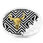 Montana Silversmiths Southwestern Buffalo Skull Acc Buckle 53200-1015. Fixed Price $160.00.