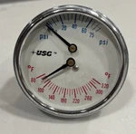 199960 Ametek 1/2" 75 Psig 320 Degree Gauge Good Preowned Condition Usg. Fixed Price $29.99.