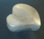 Vintage Lori Grainer Safekeeper Heart Shaped Trinket Box Stetling 4.5"X4.5". Fixed Price $23.39.