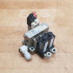 Smc ZX1101-Q15L-F Vacuum Module Assembly, Includes ZZX102-R Manifold Used. Fixed Price $66.49.