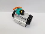Dongjoo APS65R(CCW) Pneumatic Yoke Type Actuator W/ Pepperl+fuchs NBN3-F25-E8-V1. Fixed Price $200.00.