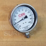 Chicago Stainless 4N-0-1/4NPT-NF-BK -30 To 100 Psi, 3-1/2" Face 1/4" Used. Fixed Price $18.94.