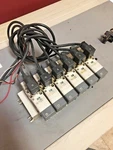 Smc Bank Of 0.2-1.0MPA Solenid Valve VQ7-6-FJG-D-3Z With Manifold. Fixed Price $60.00.