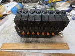 Airtac 4V210-08 8-VALVE Manifold Assembly 24VDC Solenoid. Fixed Price $99.00.