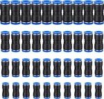Honoson 40 Pieces Straight Push Connectors, Blue, Black. Fixed Price $14.41.