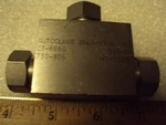 Autoclave Engr. CT-6660; Tee, For 3/8" Hi-press; Coned & Thrd; 20KPSI Rt. Fixed Price $60.00.