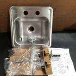 Elkay Drop-in 2-HOLE Single Bowl Bar Sink Stainless Steel 15" K115152, Free Ship. Fixed Price $95.75.
