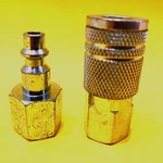2 Pc. Amflo 3/8" Npt Female Steel Air Quick Couplings - 1/4" Industrial Body. Fixed Price $9.99.