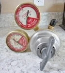 Vtg Linde Gas Valve Oxygen & Acetylene Regulator Pressure Gauges Refurbished. Fixed Price $100.00.