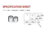 Franke Sink 31 Inch 'regatta' Undermount Double Bowl + Strainer Basket. Fixed Price $320.00.