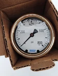 Wika 213.40 2.5 Pressure Gauge: 2-1/2" 0-800 Psi, 1/4" Npt, 56456171 *nda*. Fixed Price $126.40.