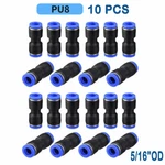 Air Pneumatic Straight Union Push To Connect Fitting 10X (8MM)5/16" Od Tube. Fixed Price $8.75.