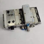 Festo CPX-FB33 Bus Node Pneumatic Assembly W-CPX-GE-EV-S-7/8-5POL, Used. Fixed Price $174.99.