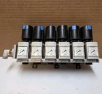 Festo MS4-LRB-1/4-D6-AS Regulator Manifold (6-UNIT Bank) W/ Gauges 1/4" 210. Fixed Price $329.39.
