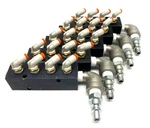 Polyconn PCM10-125-04B Manifold Block 1/4" Inlet 1/8" Outlet Lot Of. Fixed Price $40.49.