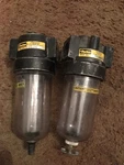 2 Parker 07L31BD Pneumatic Lubricator, Inlet Max: 150PSIG, 1/4". Fixed Price $73.00.
