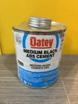 Oatey Medium Black Abs Cement Pipe Weld Glue Low Voc 32 Oz Pk. Fixed Price $18.00.