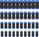 Honoson 40 Pieces Straight Push Connectors, Blue, Black. Fixed Price $14.76.