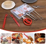 8PCS Seafood Tool Set Crab Leg Cracker Lobster Shellers Forks Scissors With Case. Fixed Price $14.14.