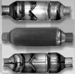 Jones JFP250 Flow Pack V Baffle Muffler 2.5" Round Single Chamber Full Boar. Fixed Price $79.99.