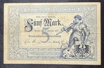 Germany, Reichskassenschein, Mark. 10-1-1882. B.nr 720355. (pick 4). Vg-fine. Fixed Price $350.00.