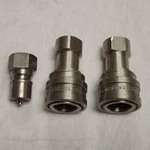 Hansen Hydraulic Quick Connectors 3/8" Nptf LL3-HK & Female Hose Pipe. Fixed Price $50.00.