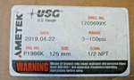 Ametek P1986K Usg Pressure Gauge 0-100PSI, 125MM, 1/2NPT *brand New*. Fixed Price $149.98.