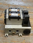 Smc NVV5FS4-01FD-021-04T Pneumatic Manifold Base NVFS4100-5FZ Solenoid Valves. Fixed Price $100.00.