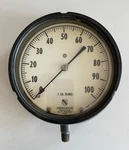 Vintage Ashcroft Bronze Tube Stainless Steel Duragauge Pressure 0-100 Psi. Fixed Price $47.50.