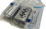 New Lot Of Festo 24345-A-1 Valve Sub-base VDMA24345A1. Fixed Price $70.00.