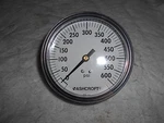 Ashcroft Pressure Gauge 3-1/2" Dry Dial To 600 Psi 35W1001TH-02B-XUC. Fixed Price $27.50.