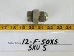 Genuine Parker Hannifin Hydraulic Fitting 12-F-50XS 12-F50X-S Male Connector. Fixed Price $9.99.