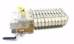 Used Numatics 051BBEZ2MN00061 Pneumatic Valve Stack Set With 239-1384 & 239-1519. Fixed Price $400.00.