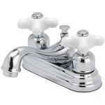 Home Impressions Chrome 2-HANDLE Knob 4 In. Centerset Bathroom Faucet With -up. Fixed Price $78.61.