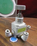Smc IR1010-01B-X1 Precision Pneumatic Regulator With 3 6MM Quick Connects. Fixed Price $45.00.