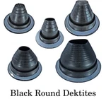 Dektite Round Pipe Flashing Boot: Black Epdm Roof - Sizes #0 To #8. Fixed Price $25.95.