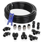 Hromee 1/4" Pu Air Line Tubing Kit 32.8FT Black Compressor Hose Fittings Set. Fixed Price $28.99.