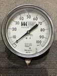 Weiss 9011-04 Pressure Gage 100 Psi Bronze Tube 222. Fixed Price $15.00.