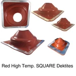 Dektite Pipe Flashing: Red High Temp Silicone Boot Square #1 - #9. Fixed Price $95.95.