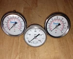 Lot Of Swagelok 316 + Mykrolis Pressure Gauges All 160-PSI Ships Fast. Fixed Price $59.00.