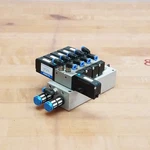 Festo PRS-M5-6 Pneumatic Manifold Valve Assembly, (1) MYH-3-M5-L-LED Used. Fixed Price $124.99.