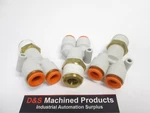 New Lot Of Smc KQ2U11-37S Pneumatic Y Fittings, 1/2" Npt, 3/8" Tubing. Fixed Price $19.00.
