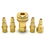 5PC Solid Brass Quick Coupler Set Air Hose Connector Fittings 1/4 Npt Tools Plug. Fixed Price $27.00.