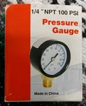 1/4 Npt 100 Psi Proplumber Plastic/steel Pressure Gauge # 64124 -open Box!. Fixed Price $9.99.