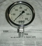 0-600 Pressure Gauge 4" 6566 Ametek 100MM Usg Spec 3560.... Fixed Price $108.73.